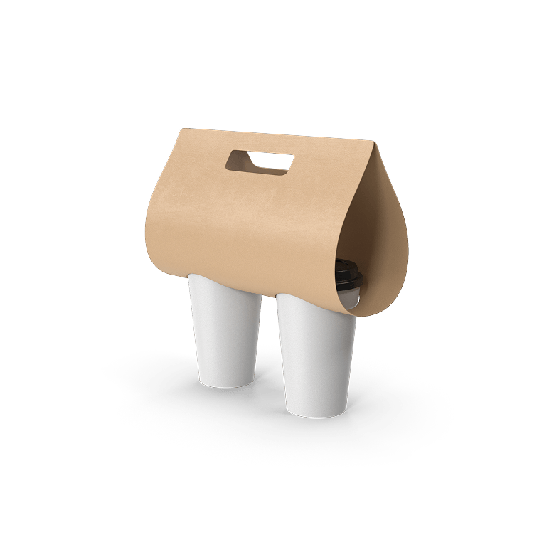 Double Cup Carrier - product photo 1 (Kraft)